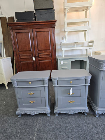 Antique Egyptian pair of nightstands