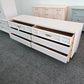Mid century modern pale pink Bassett dresser