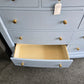 Blue bowfront dresser