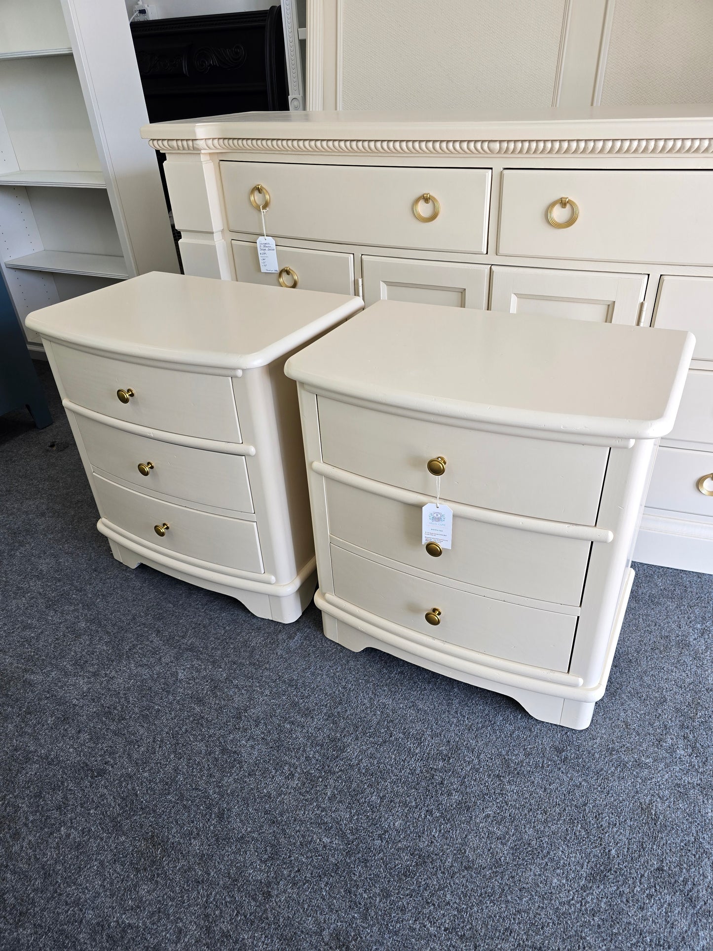 Young America beige  pair of nightstands