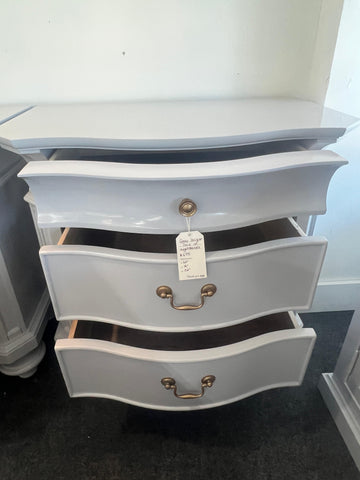 Pair of gray lacquer nightstands