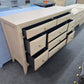 9 drawers beige dresser
