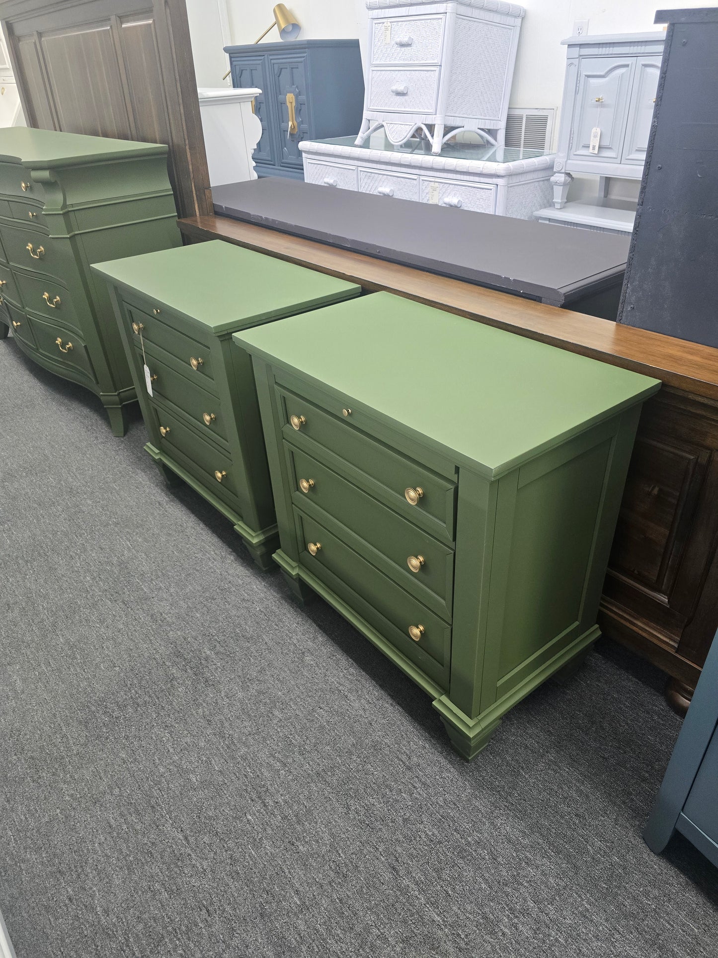 Secret garden pair of modern nightstands