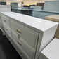 White lacquered dresser 6 drawers