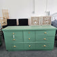 MCM green 9 drawers dresser