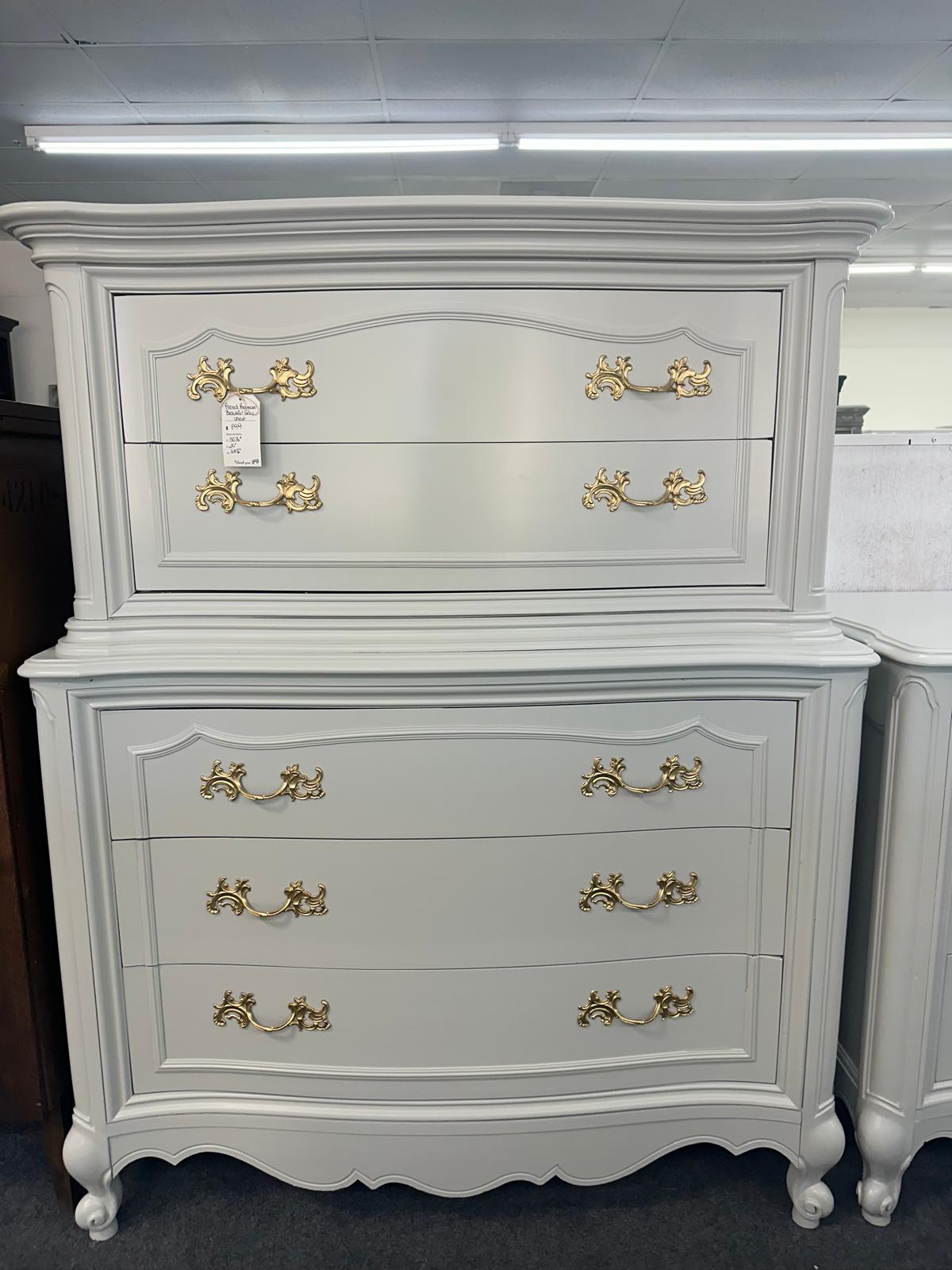 French provincial solid wood chest