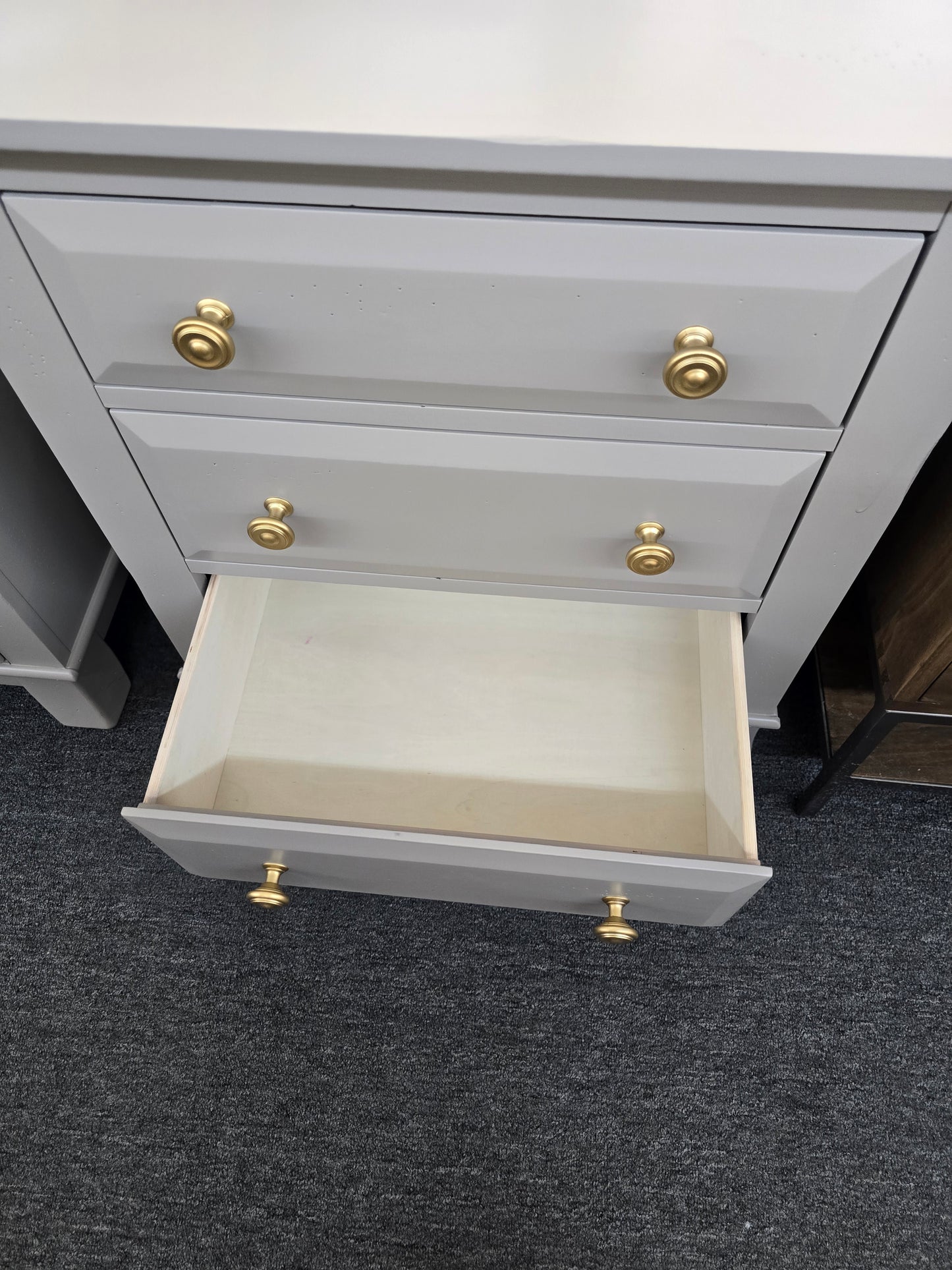 Pair of nightstands light gray colored
