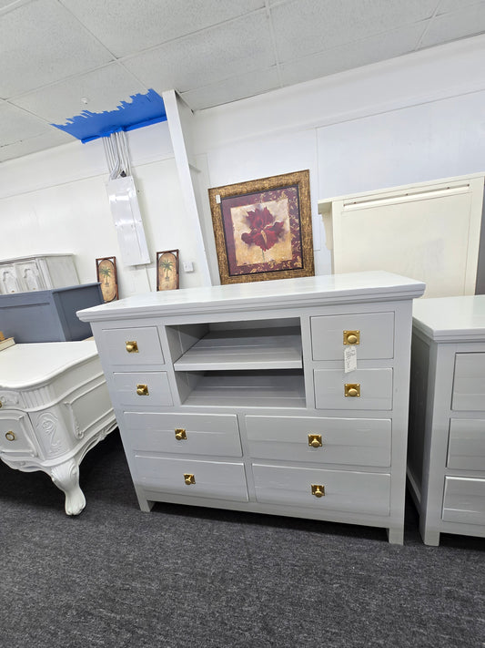Rustic gray dresser / stand