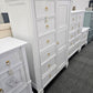 White lacquered Ashley chest/armoire