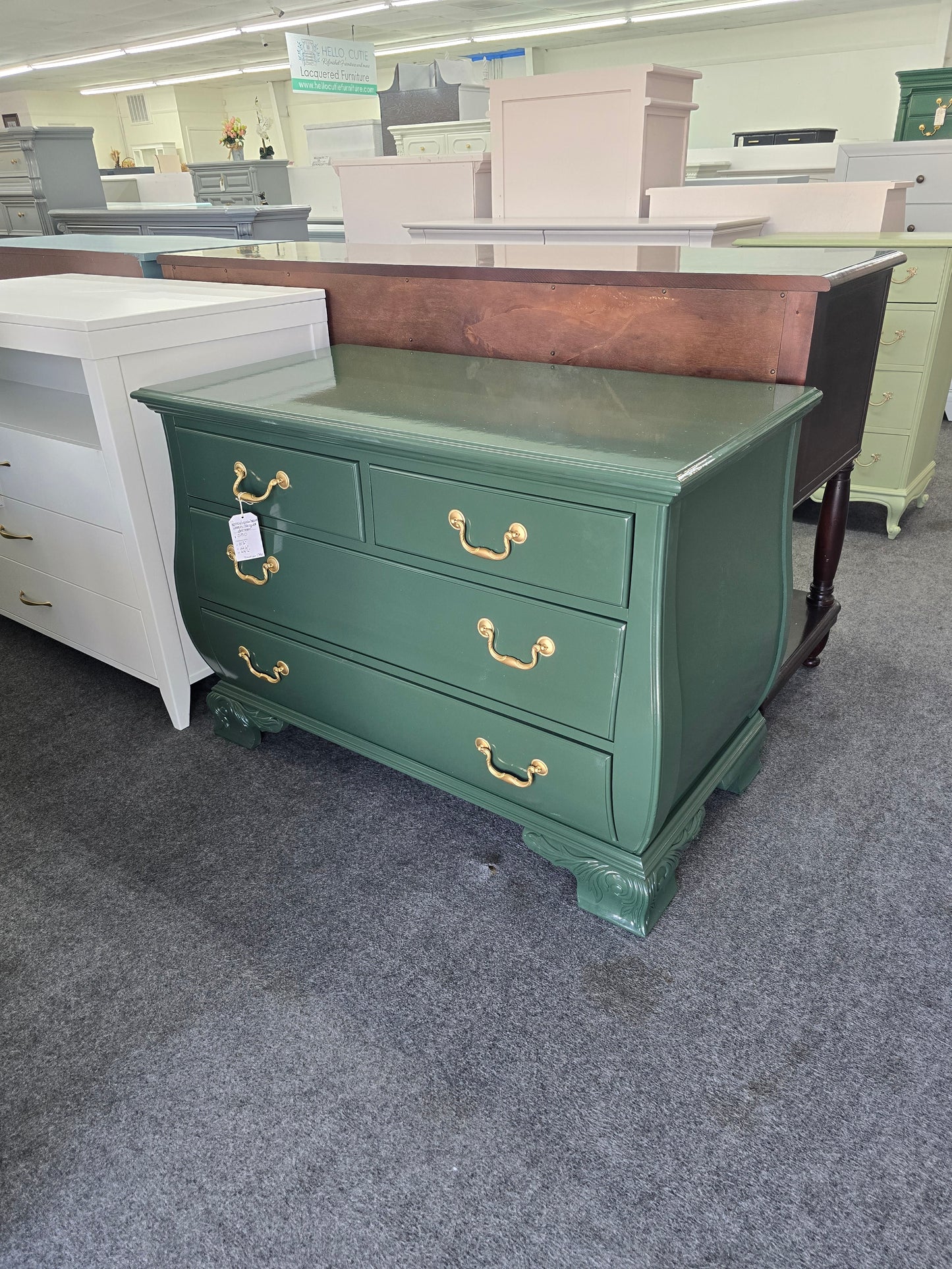 Pennsylvania house green lacquered dresser