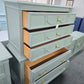 Bassett vintage green gray chest