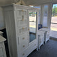 American signature whit3 lacquered chest/armoire