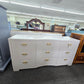 Pale pink 9 drawers dresser