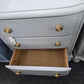 3 drawers gray nightstand - solid wood