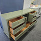 Solid wood plive green lacquered Rotta dresser