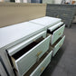 White lacquered pair of nightstands
