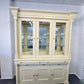 Bassett pale yellow lacquered china cabinet