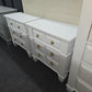 Solid wood white pair of nightstands