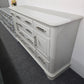 8 drawers 2 doors light gray dresser