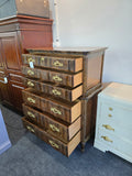 French provincial solid wood chest