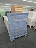 Bassett blue 5 drawers chest