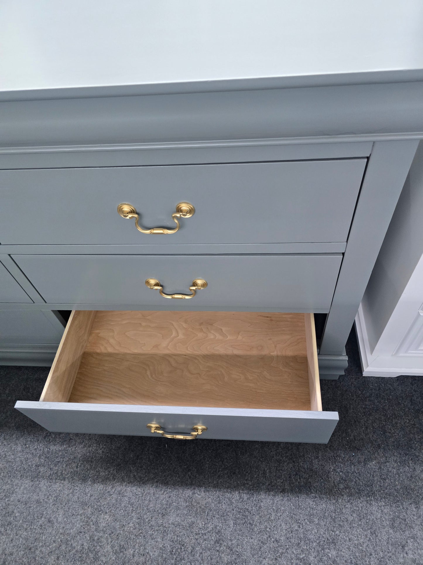 6 drawers green gray classic dresser