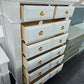 Solid wood white tall chest