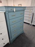 6 drawers teal chest