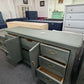 Pewter green carved long dresser