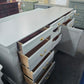 Solid wood 11 drawers gray dresser