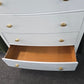 Solid wood 6 drawers tall white Distressed chest