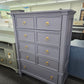 Blue gray tall chest