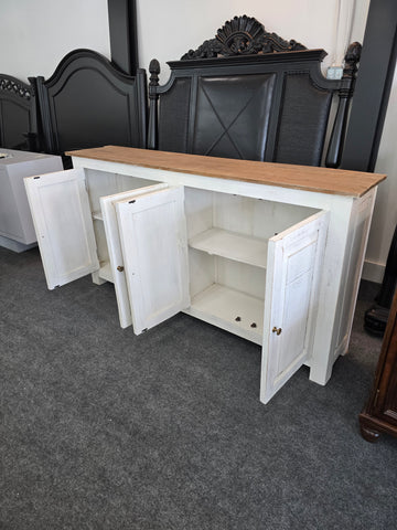 Rustic white cabinet