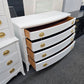 Solid wood white Distressed bowfront dresser