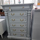 6 drawers light gray chest