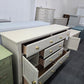 Cream 6 drawers 2 doors dresser