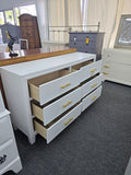 6 drawers white dresser