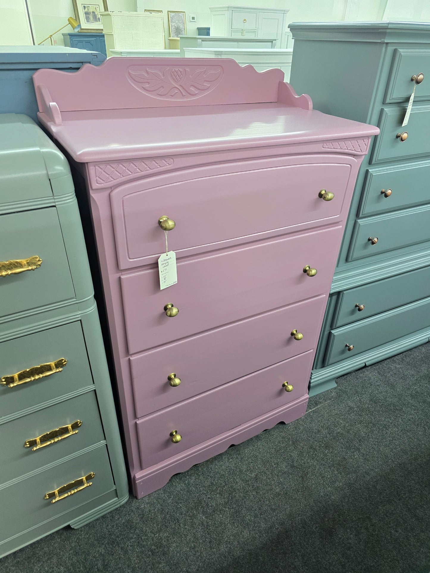 Antique purple chest