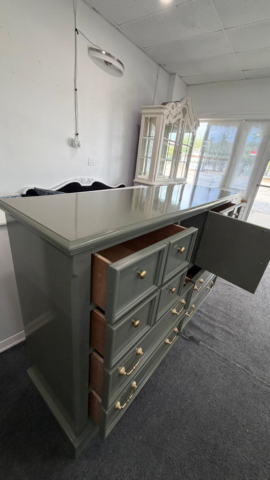 Liberty olive green lacquered chest