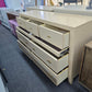 Havertys beige lacquered 9 drawers dresser