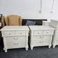 Pawama Jack solid wood cream lacquered pair of nightstands