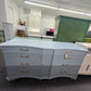 Solid wood baby blue 8 drawers dresser