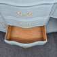 Solid wood teal french provincial china caninet
