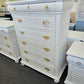 Solid wood cute white chest