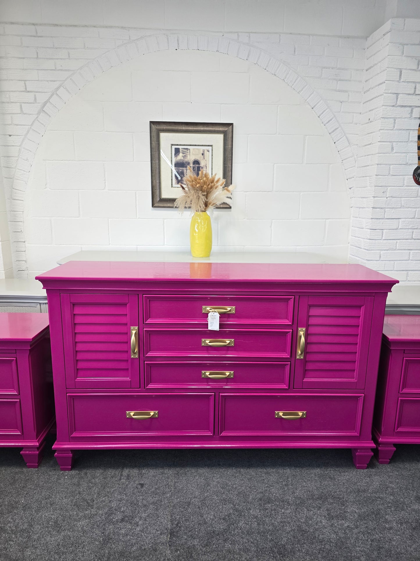 Gorgeous pink lacquered dresser