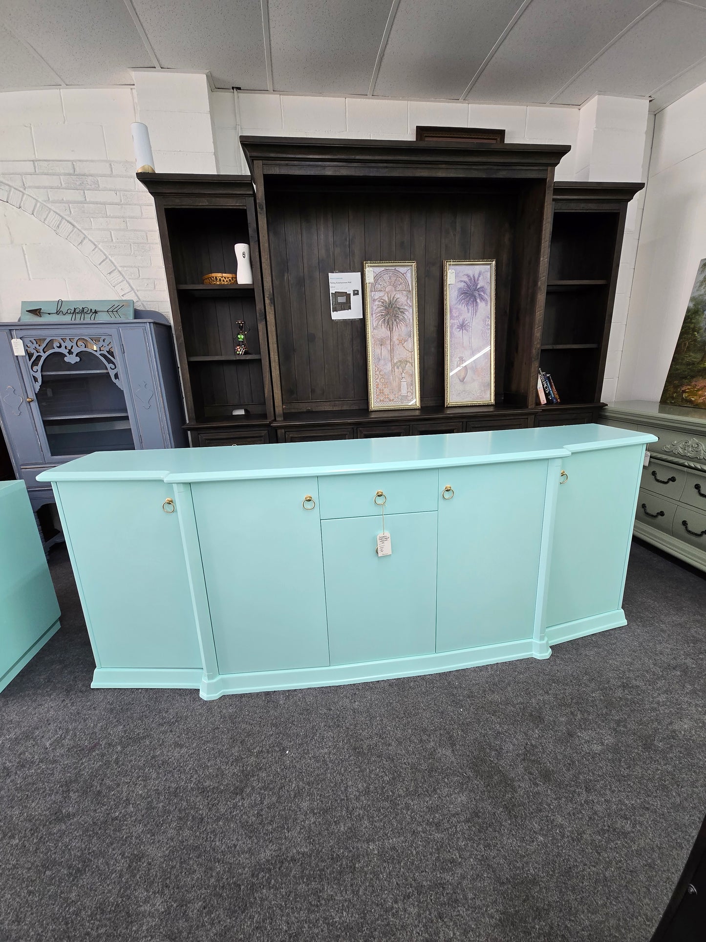 Gorgeous lacquered green cabinet