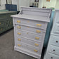 Antique solid wood gray chest