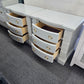 Big gray pair of nightstands