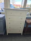 5 drawers cream chest