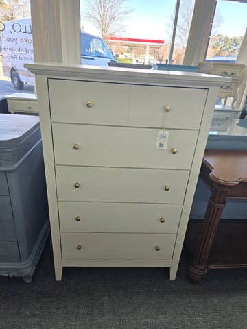 5 drawers cream chest